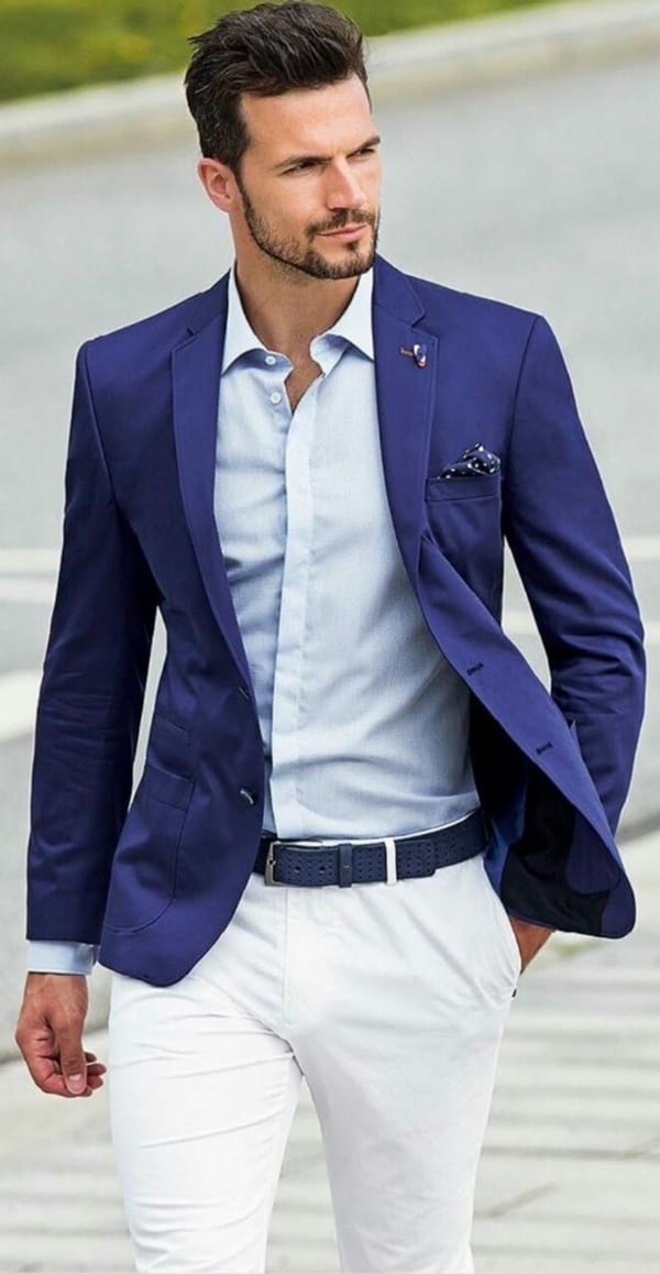 30 Fresh Dark Blue Blazer Outfit Ideas For Men - Fashion Hombre