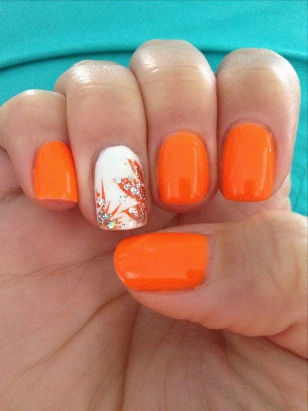 35 Beautiful Orange Nail Designs For Women In 2020 - Fashion Hombre