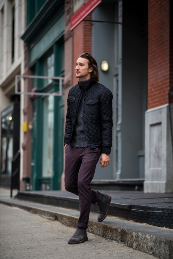 Turtleneck with bomber jacket clearance