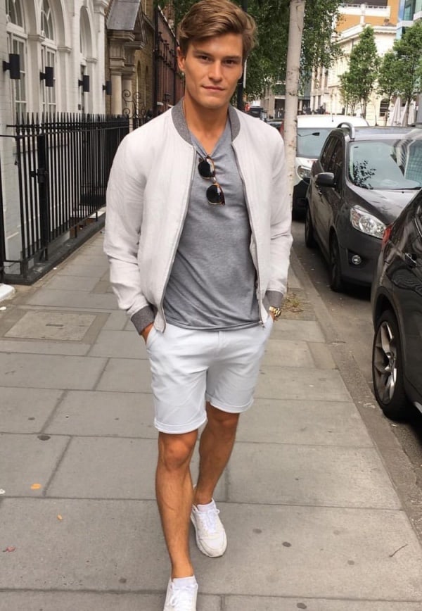 Guys wearing sales bomber jackets