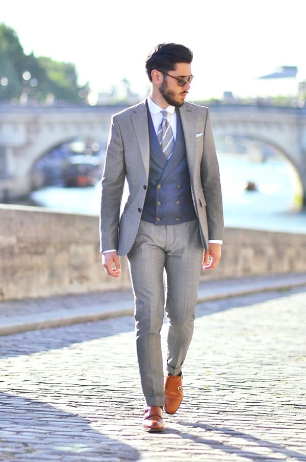 Best Grey Suit Brown Shoes Styles For Men