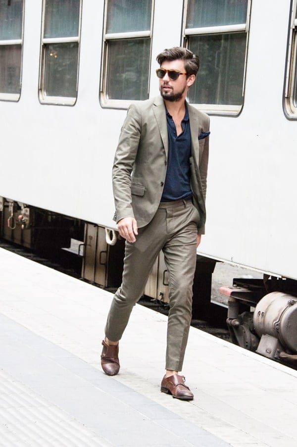 Best Grey Suit Brown Shoes Styles For Men