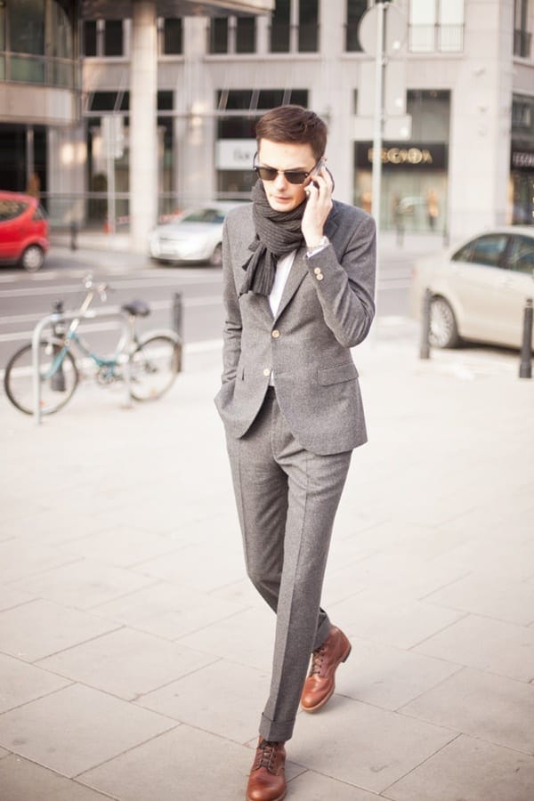 Best Grey Suit Brown Shoes Styles For Men