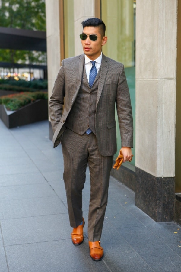 Best Grey Suit With Brown Shoes Outfit Ideas For Men