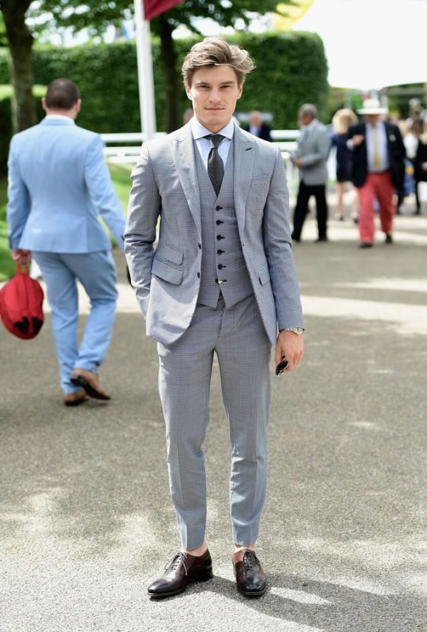 Best Grey Suit With Brown Shoes Outfit Ideas For Men