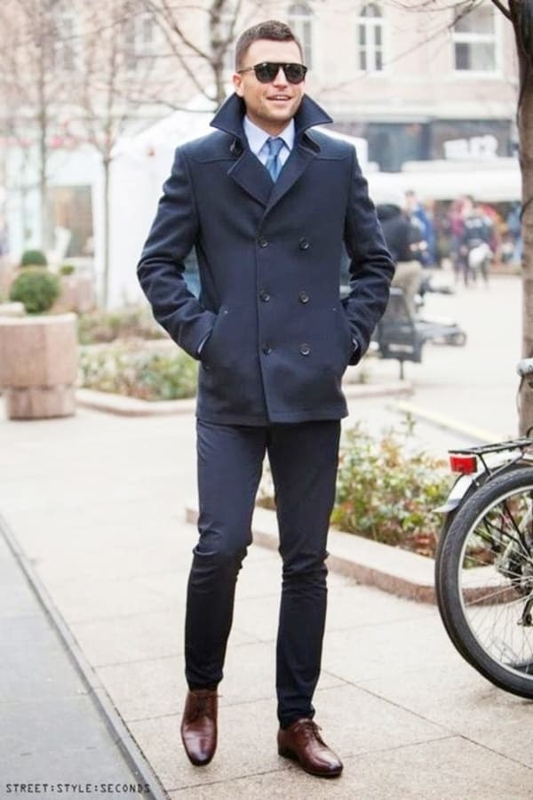 Peacoat discount mens outfit