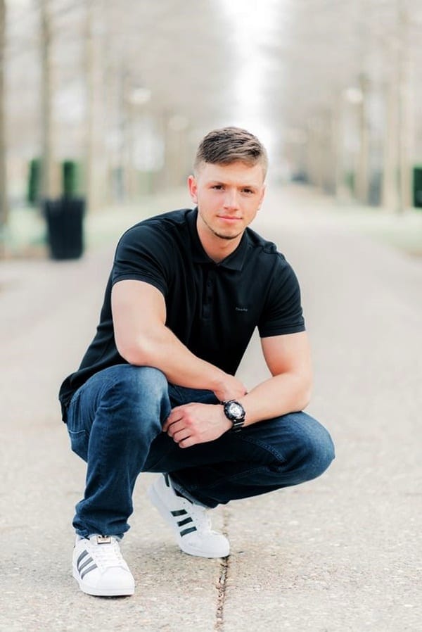 Attractive Man Dressed Casual Posing Outdoors Stock Image - Image of  dynamic, person: 24901031