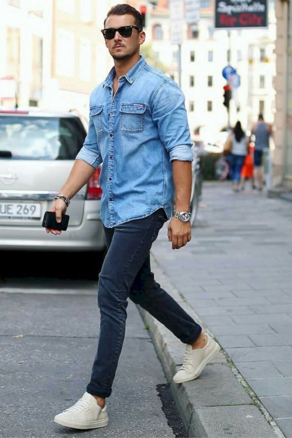 denim shirt combo