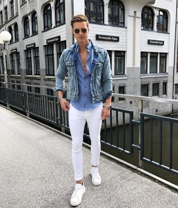 Stylish Denim Shirt Outfits For Men