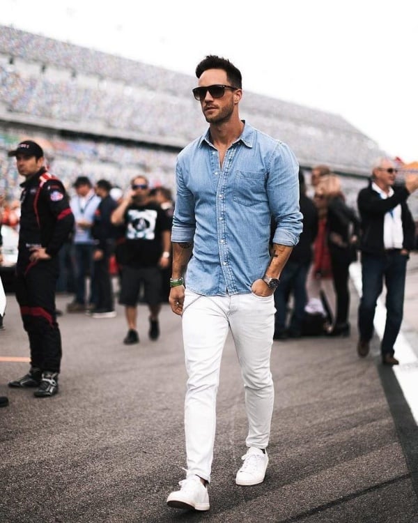 Stylish Denim Shirt Outfits For Men