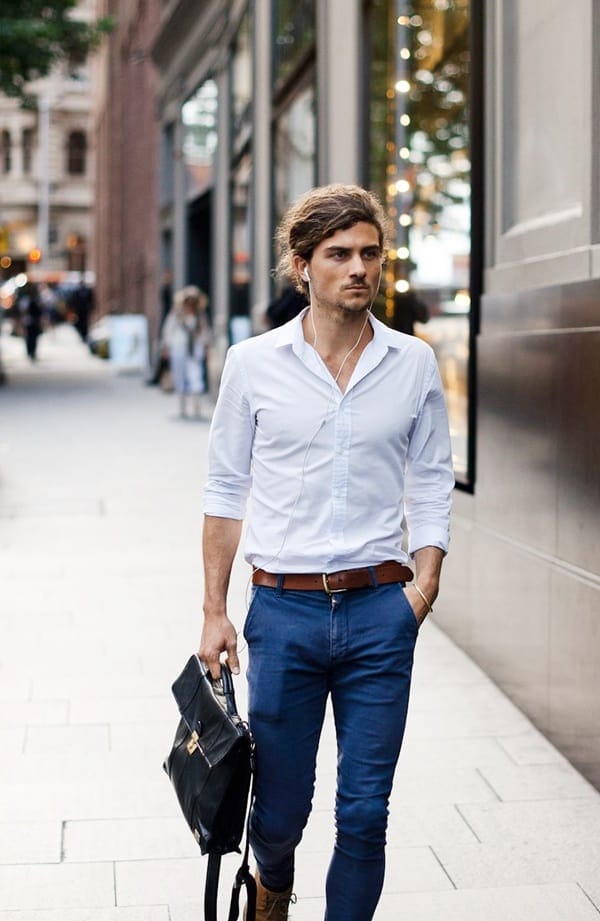 Blue Jeans White Shirt Outfits Ideas For Men