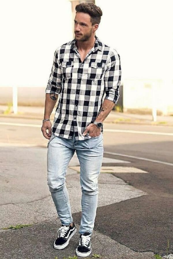 Blue Jeans White Shirt Outfits Ideas For Men