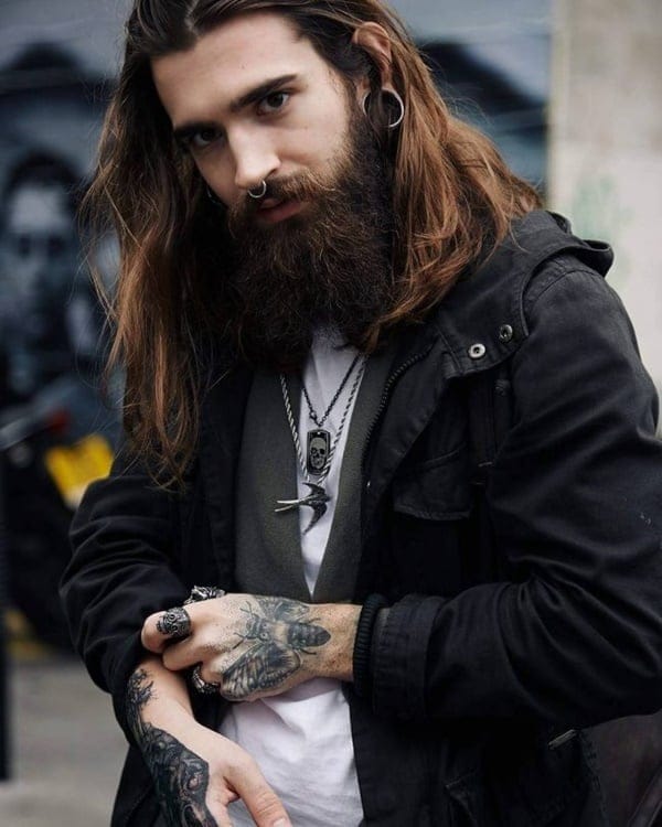 Amazing Beard Styles With Long Hair For Men