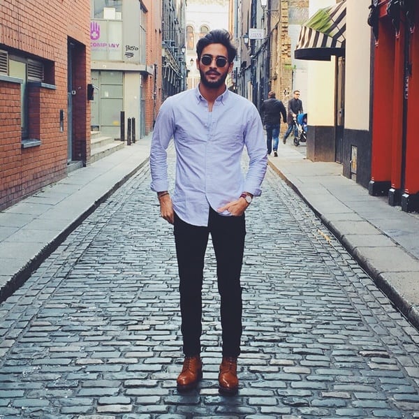 Cool Black Pants Brown Shoes Outfits For Men
