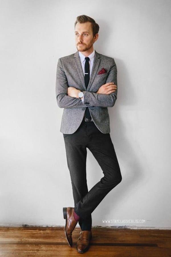 Cool Black Pants Brown Shoes Outfits For Men