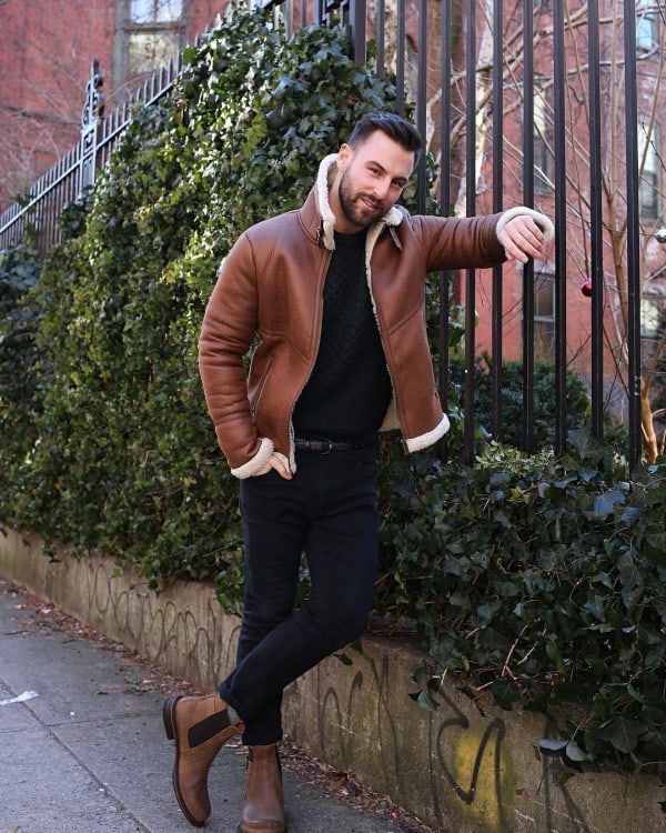 How to Wear Brown Boots with Black Pants and Dresses