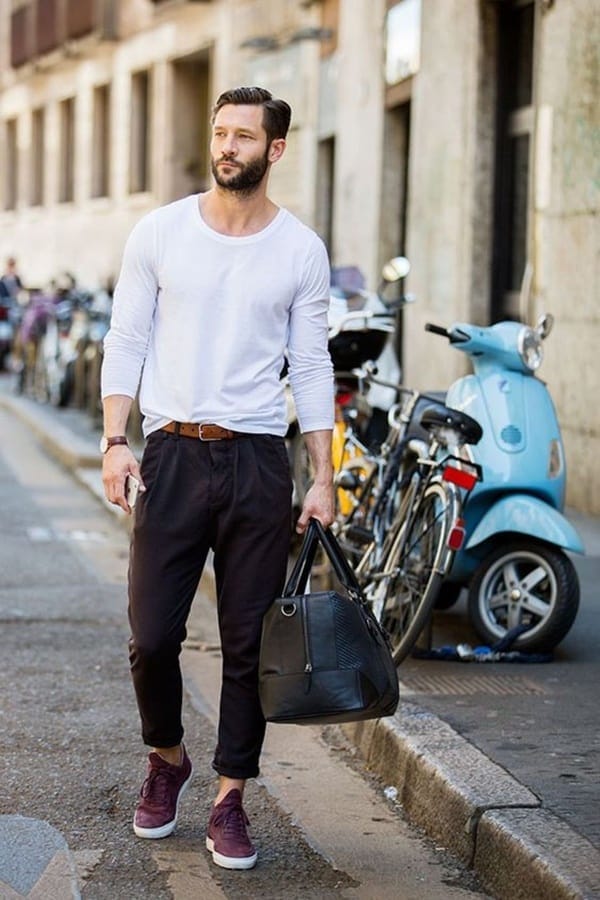 Fashionable Long Sleeve T-Shirts Outfit For Men