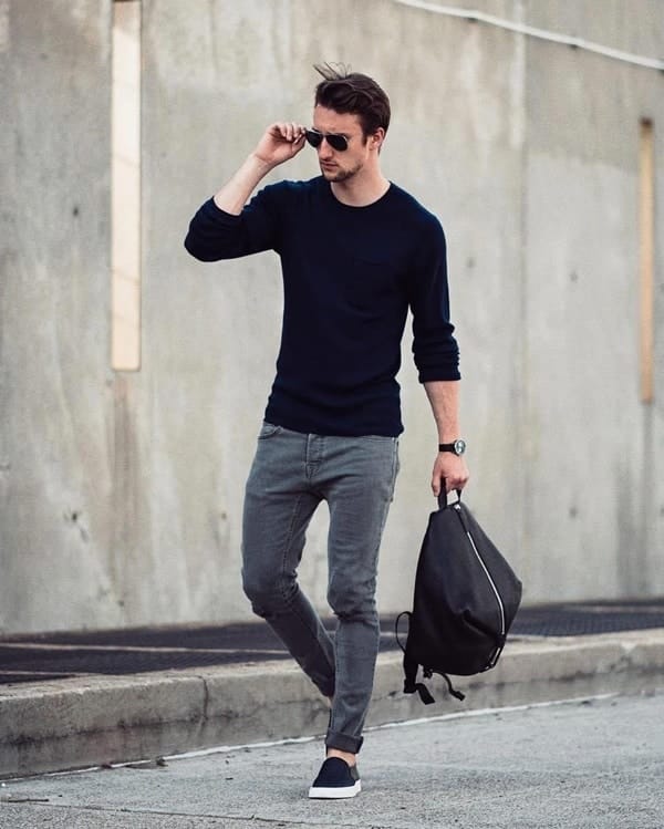 Fashionable Long Sleeve T-Shirts Outfit For Men