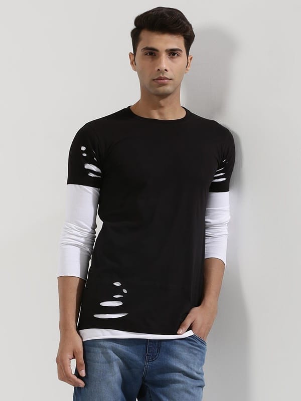 Fashionable Long Sleeve T-Shirts Outfit For Men