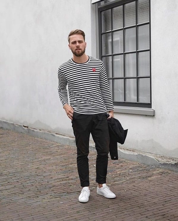 Fashionable Long Sleeve T-Shirts Outfit For Men