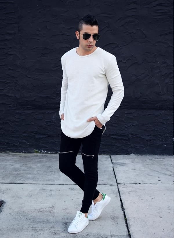 Fashionable Long Sleeve T-Shirts Outfit For Men