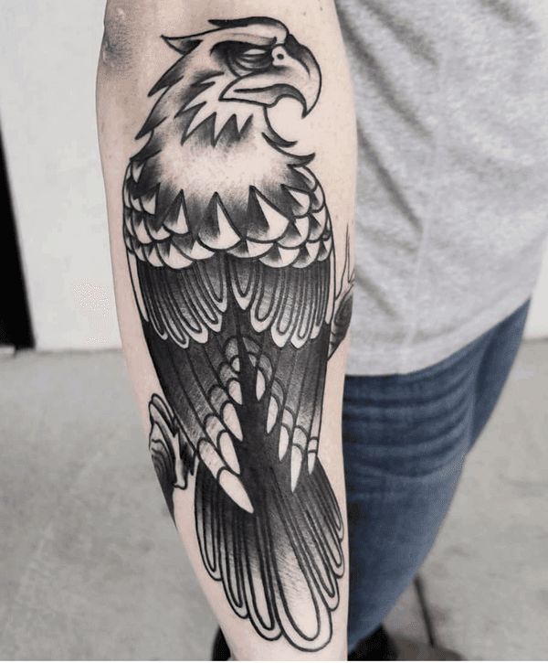 Eagle Forearm Tattoos For Guys