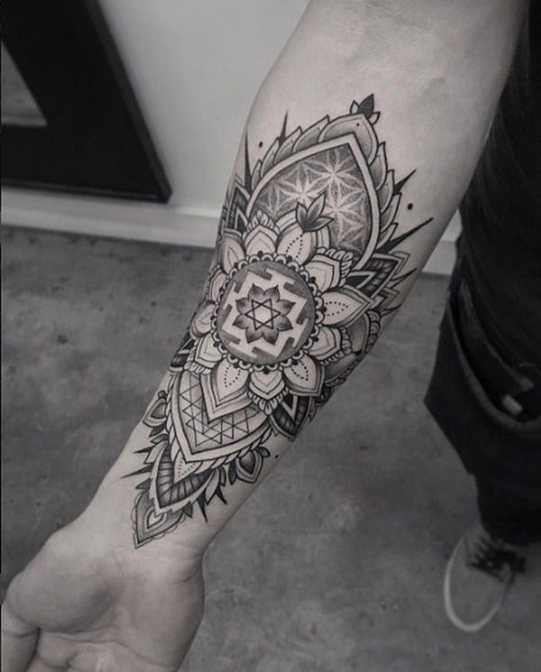 Mandala Forearm Tattoos For Guys