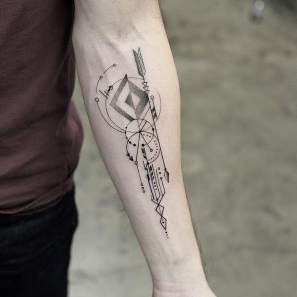 Geometric Forearm Tattoos For Guys