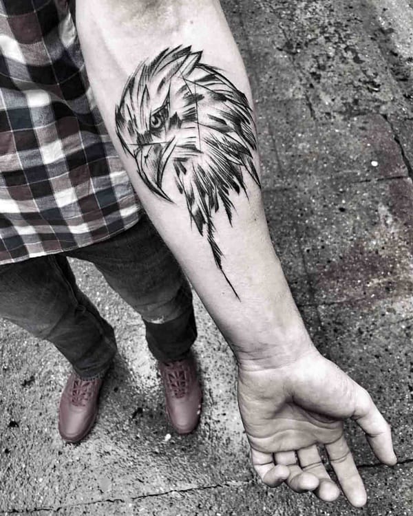 Eagle Forearm Tattoos For Guys