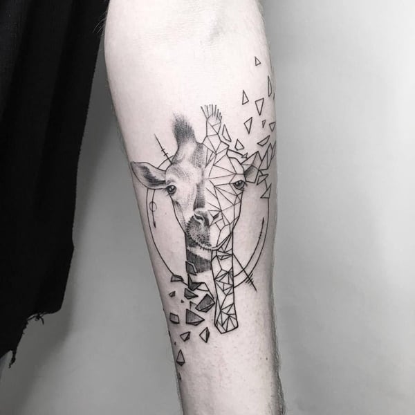 Giraffe Forearm Tattoos For Guys