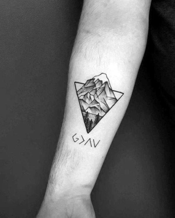 Mountain Forearm Tattoos For Guys