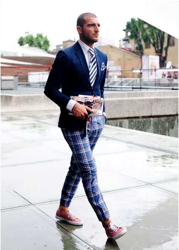 plaid pants mens dress