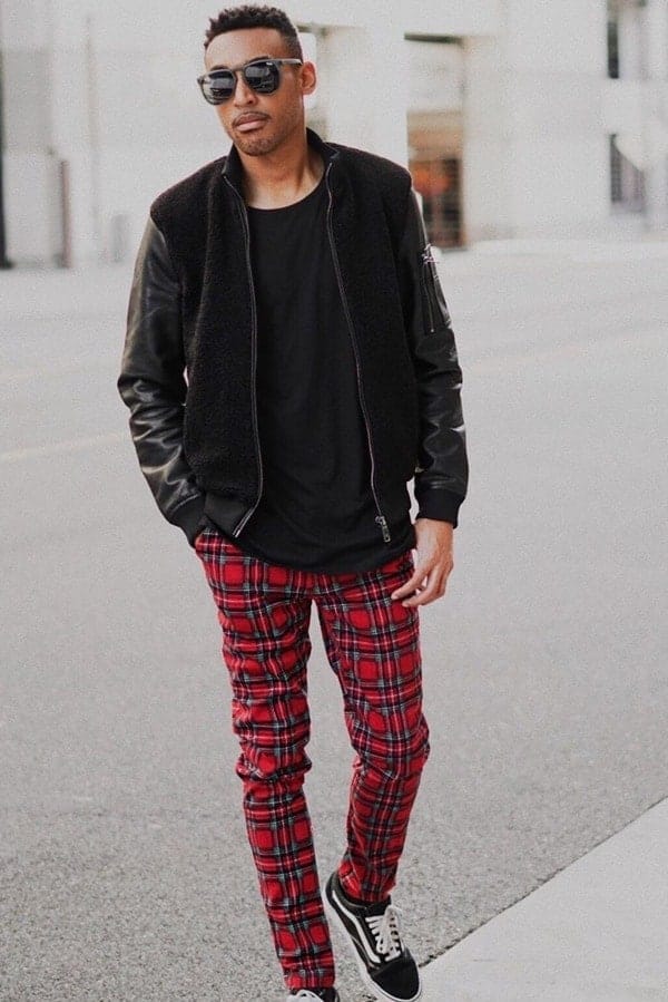 plaid pants mens outfit
