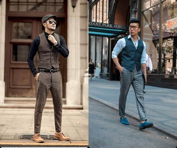 men's outfits with plaid pants