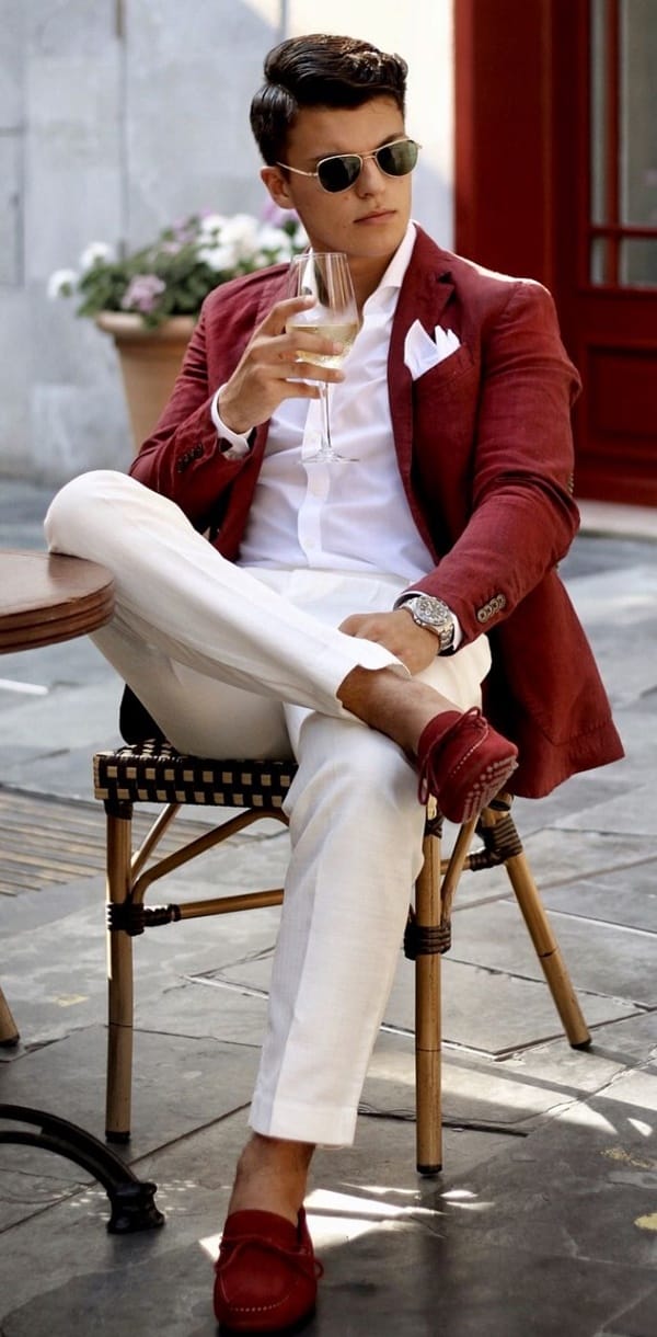 Dashing Suit With Sneakers Outfit To Try