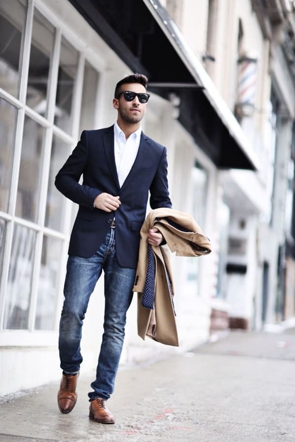 30 Fresh Dark Blue Blazer Outfit Ideas For Men - Fashion Hombre