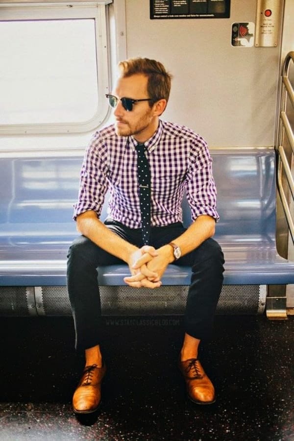 chinos and formal shirt combination