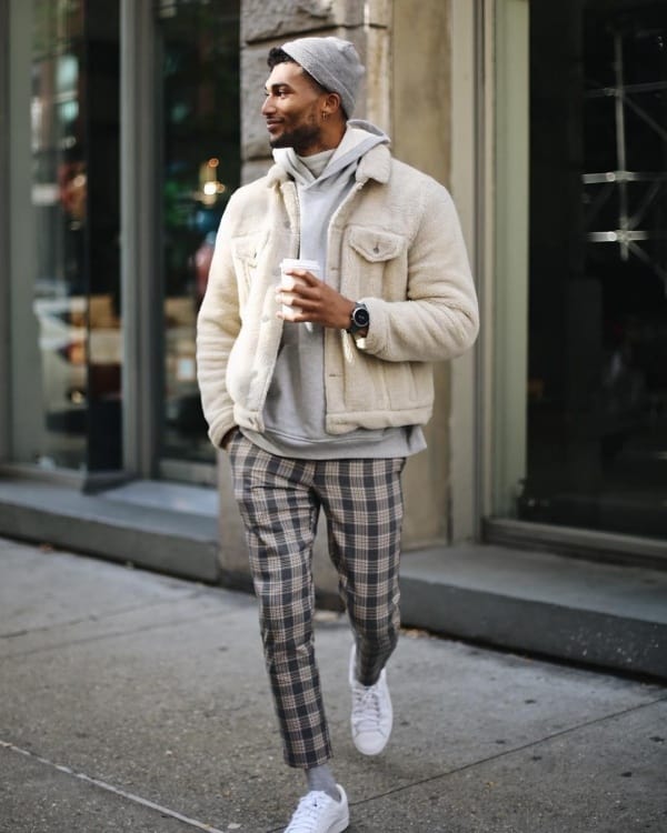 men’s plaid pants outfit ideas