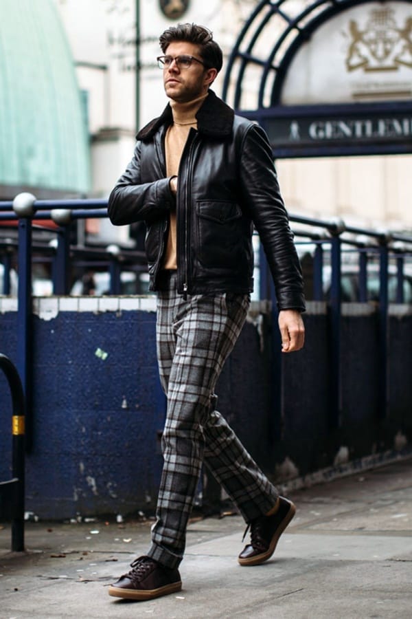 men’s plaid pants outfit ideas