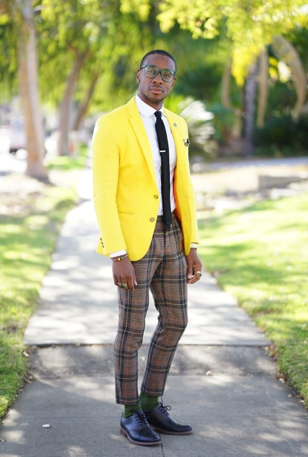 men’s plaid pants outfit ideas