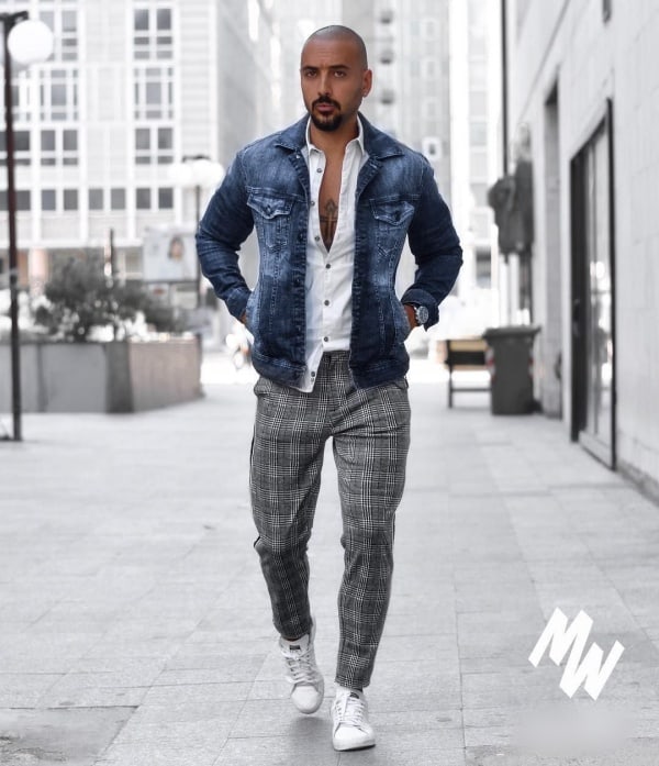 men’s plaid pants outfit ideas