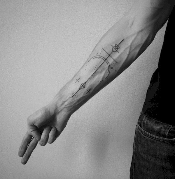 Geometric Forearm Tattoos For Guys