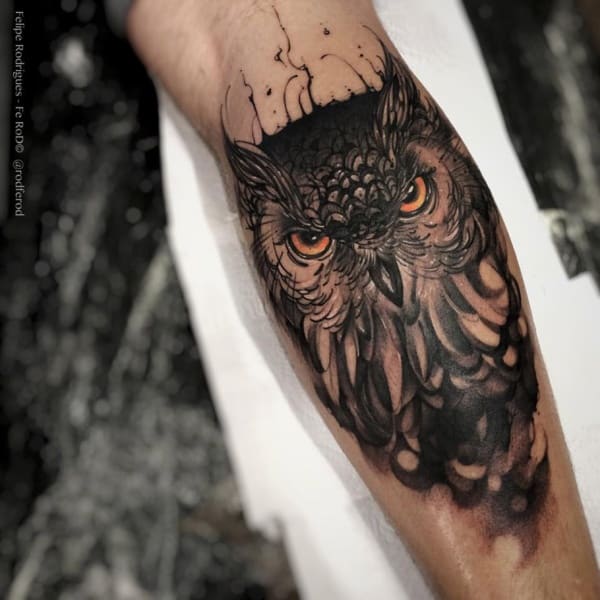 Owl Forearm Tattoos For Guys