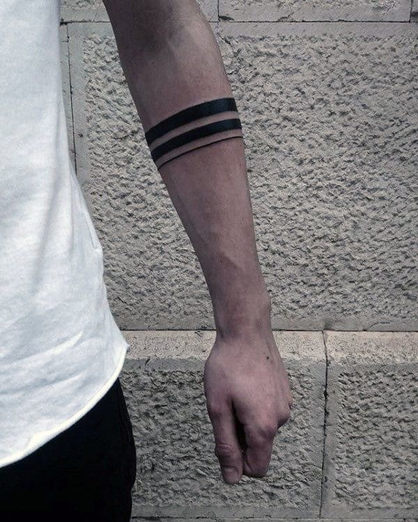 Forearm Band Tattoos For Guys