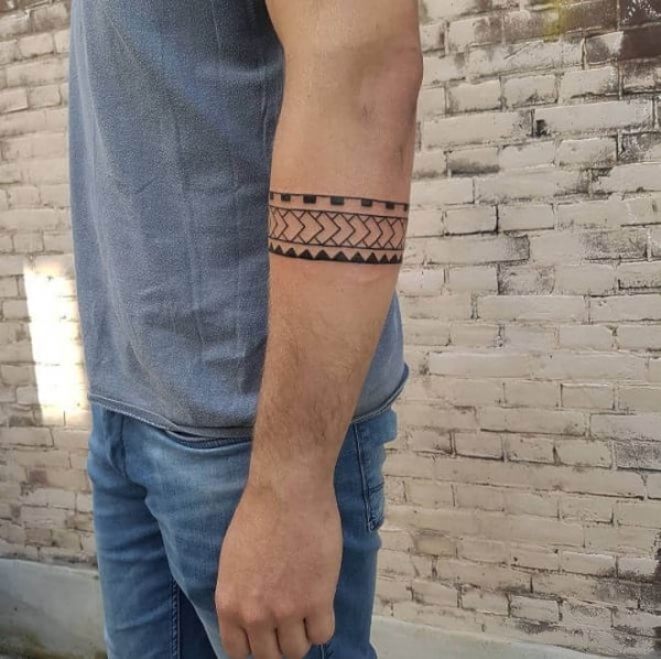 Forearm Band Tattoos For Guys