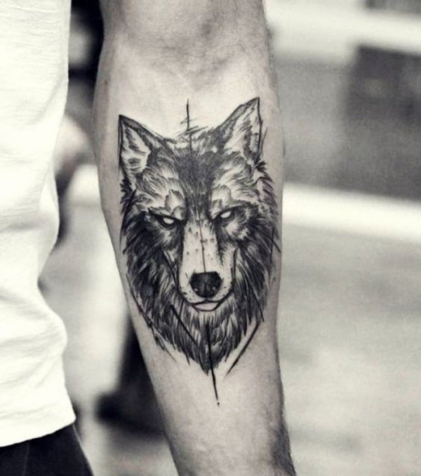 Wolf Forearm Tattoos For Guys