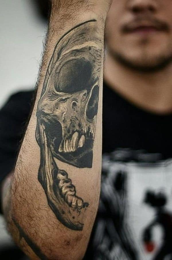 Skull Forearm Tattoos For Guys