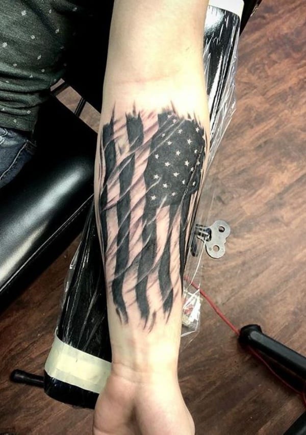 American Flag Forearm Tattoos For Guys