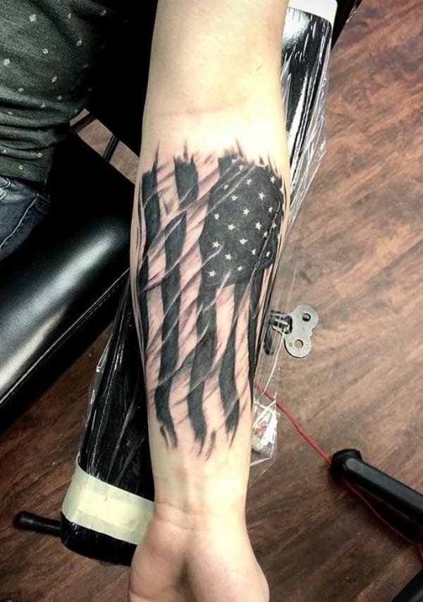 Darkside Tattoo  Tattoos  Body Part Arm  Color American Flag Tattoo