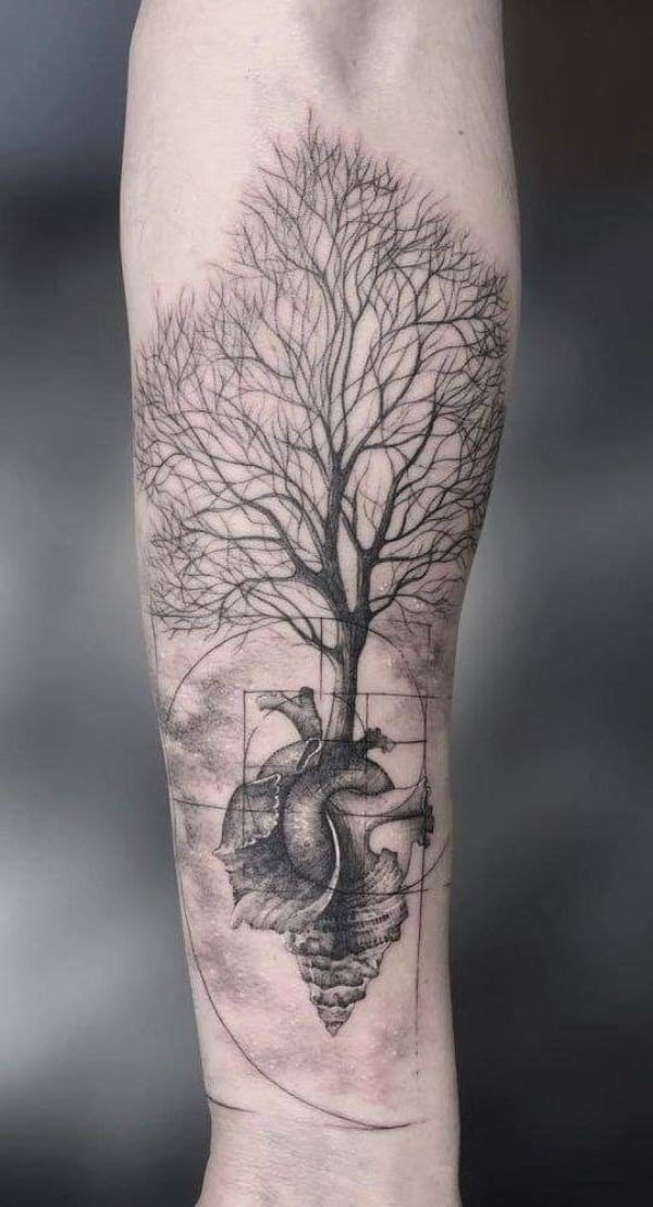 Tree Forearm Tattoos For Guys